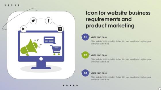 Icon For Website Business Requirements And Product Marketing