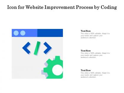Icon for website improvement process by coding