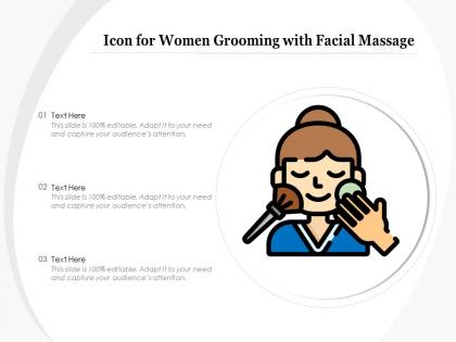 Icon for women grooming with facial massage