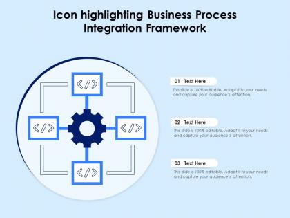 Icon highlighting business process integration framework