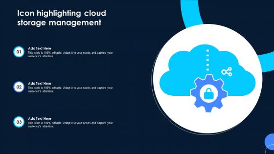 Icon Highlighting Cloud Storage Management