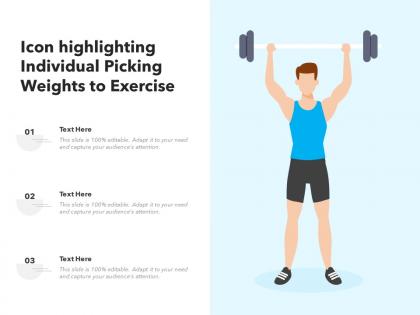 Icon highlighting individual picking weights to exercise