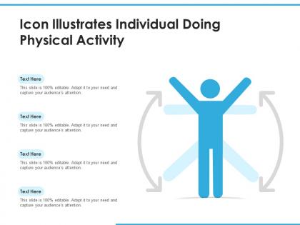 Icon illustrates individual doing physical activity