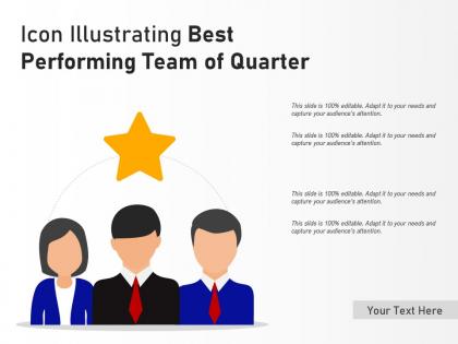 Icon illustrating best performing team of quarter