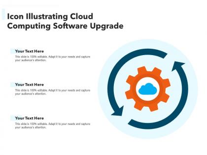 Icon illustrating cloud computing software upgrade