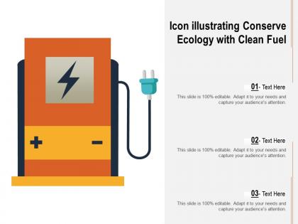Icon illustrating conserve ecology with clean fuel