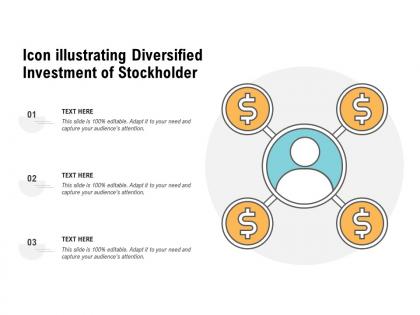 Icon illustrating diversified investment of stockholder