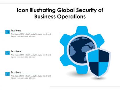 Icon illustrating global security of business operations