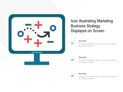 Icon illustrating marketing business strategy displayed on screen