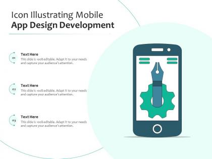 Icon illustrating mobile app design development