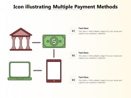 Icon illustrating multiple payment methods