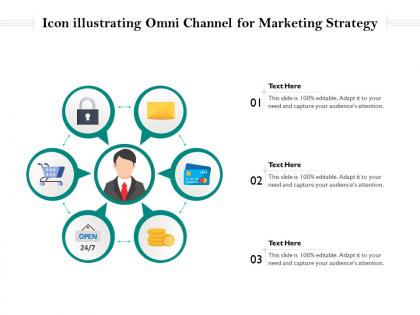 Icon illustrating omni channel for marketing strategy