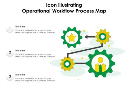 Icon illustrating operational workflow process map
