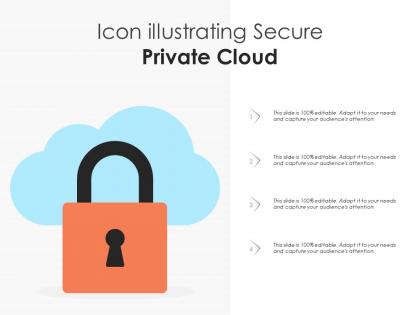 Icon illustrating secure private cloud