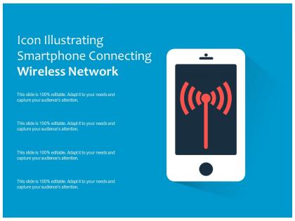 Icon illustrating smartphone connecting wireless network