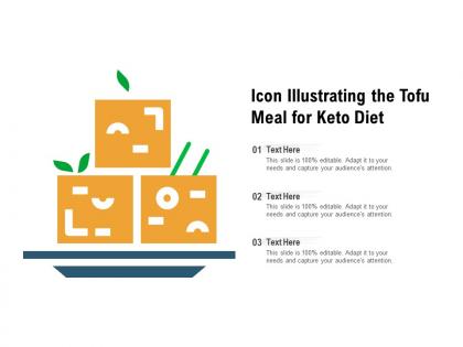 Icon illustrating the tofu meal for keto diet