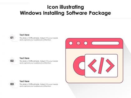 Icon illustrating windows installing software package
