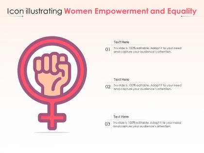 Icon illustrating women empowerment and equality