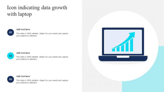 Icon Indicating Data Growth With Laptop