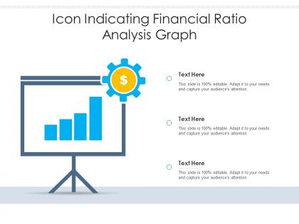 Icon indicating financial ratio analysis graph