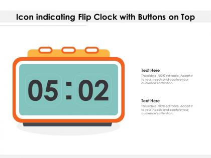 Icon indicating flip clock with buttons on top