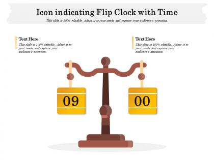 Icon indicating flip clock with time