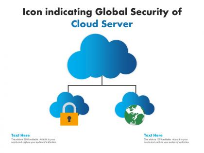 Icon indicating global security of cloud server