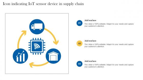 Icon Indicating IoT Sensor Device In Supply Chain