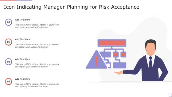 Icon Indicating Manager Planning For Risk Acceptance