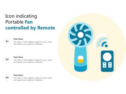 Icon indicating portable fan controlled by remote