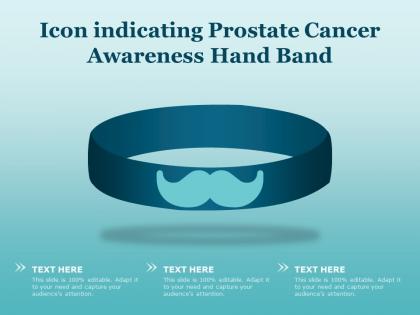 Icon indicating prostate cancer awareness hand band