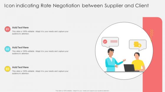 Icon Indicating Rate Negotiation Between Supplier And Client