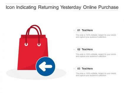Icon indicating returning yesterday online purchase