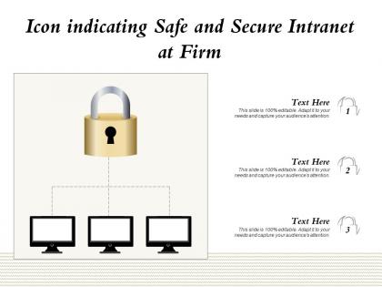 Icon indicating safe and secure intranet at firm