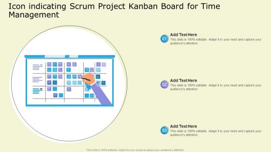 Icon Indicating Scrum Project Kanban Board For Time Management