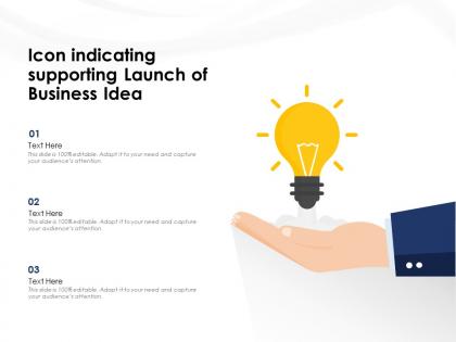 Icon indicating supporting launch of business idea