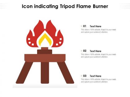 Icon indicating tripod flame burner