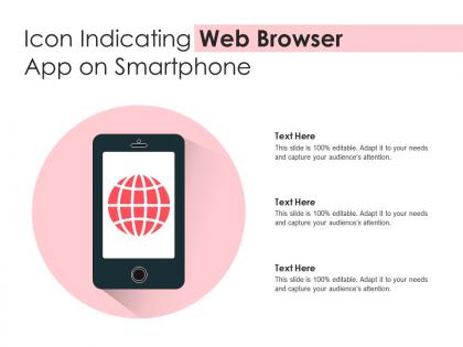 Icon indicating web browser app on smartphone