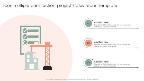 Icon Multiple Construction Project Status Report Template