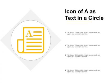 Icon of a as text in a circle
