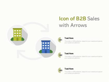 Icon of b2b sales with arrows