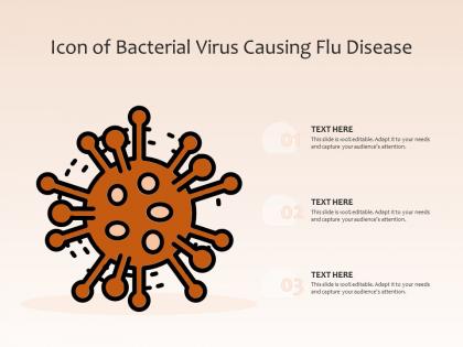 Icon of bacterial virus causing flu disease