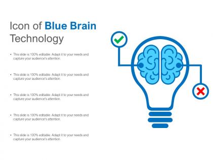 Icon of blue brain technology