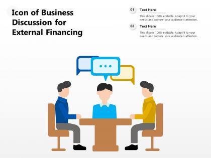 Icon of business discussion for external financing