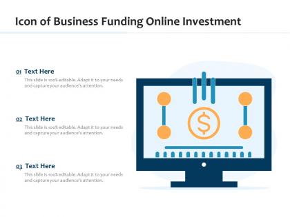Icon of business funding online investment