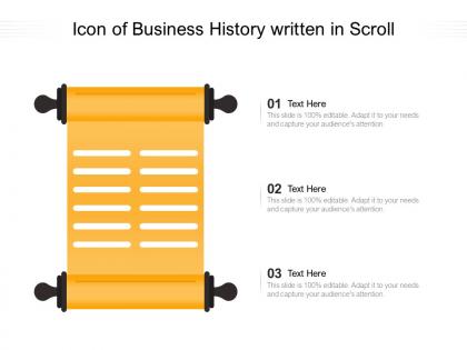 Icon of business history written in scroll