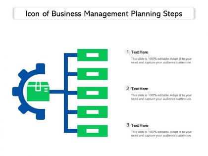 Icon of business management planning steps