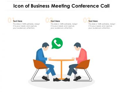 Icon of business meeting conference call