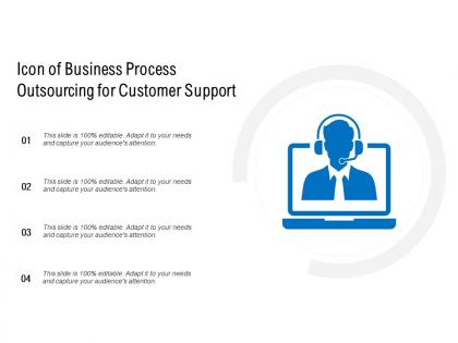 Icon of business process outsourcing for customer support
