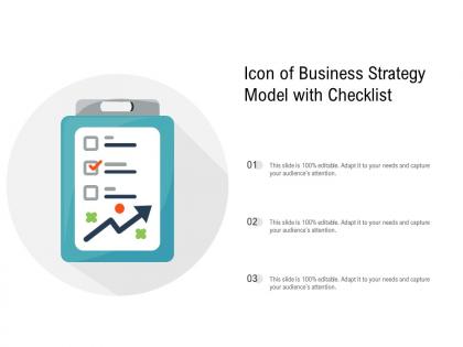 Icon of business strategy model with checklist